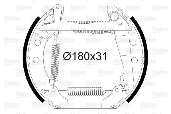 Handler.Part Brake shoe set Valeo 554852 1