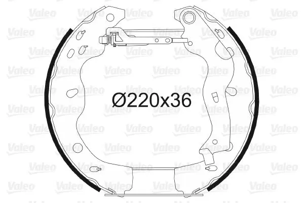 Handler.Part Brake shoe set Valeo 554854 1