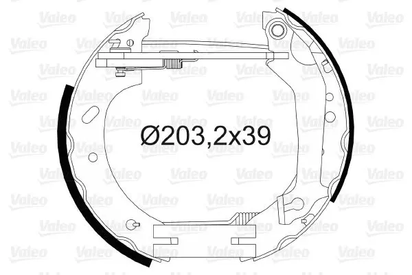 Handler.Part Brake shoe set Valeo 554858 1