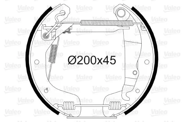 Handler.Part Brake shoe set Valeo 554869 1