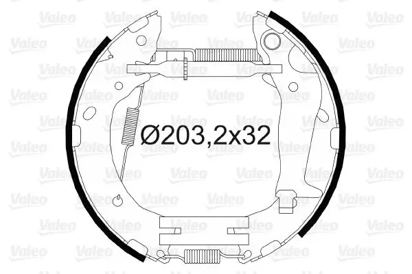 Handler.Part Brake shoe set Valeo 554886 1