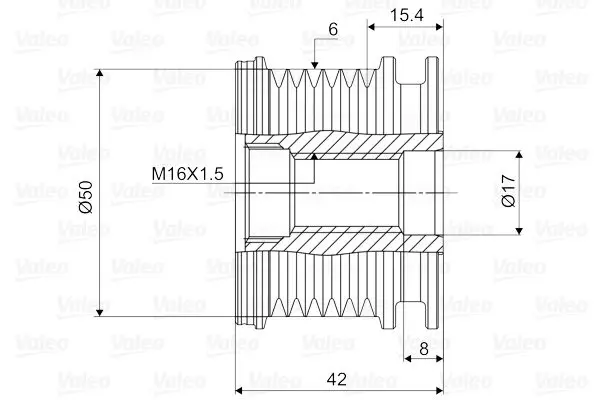 Handler.Part Alternator freewheel clutch Valeo 588039 2