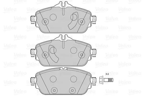 Handler.Part Brake pad set, disc brake Valeo 601504 2