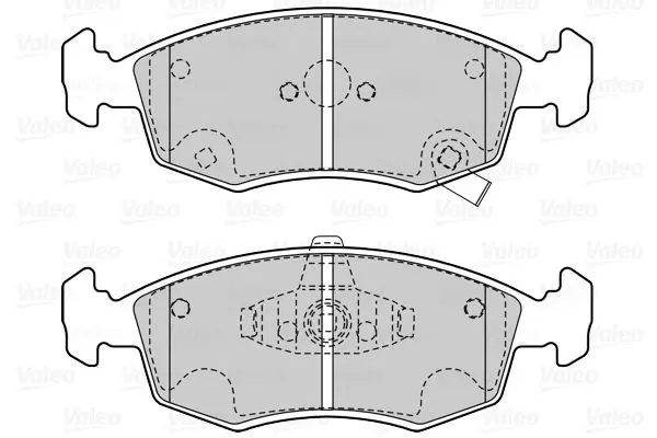 Handler.Part Brake pad set, disc brake Valeo 601514 2