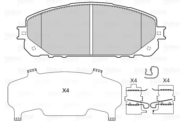 Handler.Part Brake pad set, disc brake Valeo 601540 2