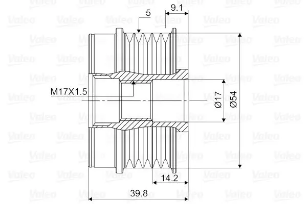 Handler.Part Alternator freewheel clutch Valeo 588111 2