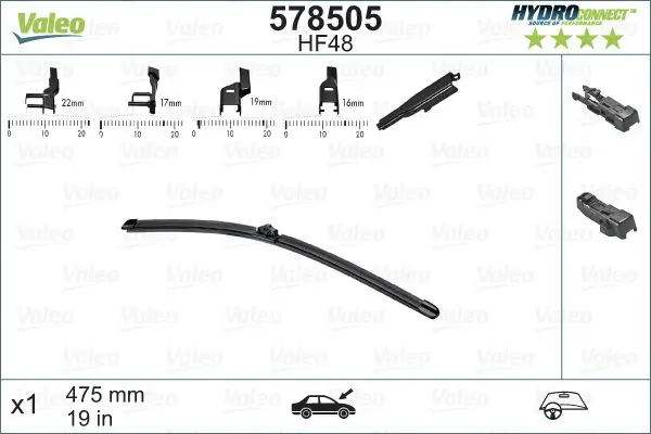 Handler.Part Wiper blade Valeo 578505 1