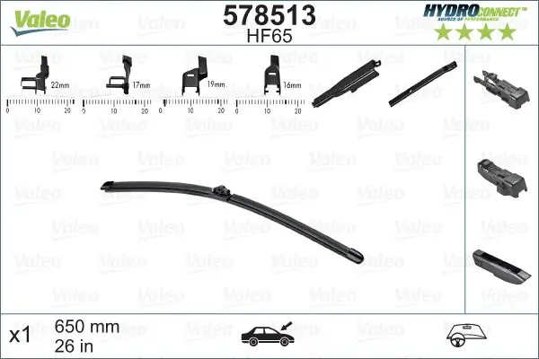 Handler.Part Wiper blade Valeo 578513 1