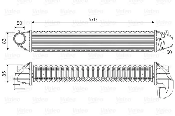 Handler.Part Intercooler, charger Valeo 817936 1