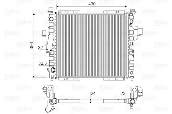 Handler.Part Radiator, engine cooling Valeo 730969 1