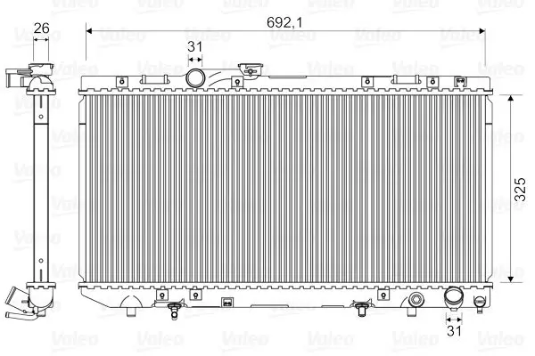 Handler.Part Radiator, engine cooling Valeo 731696 1