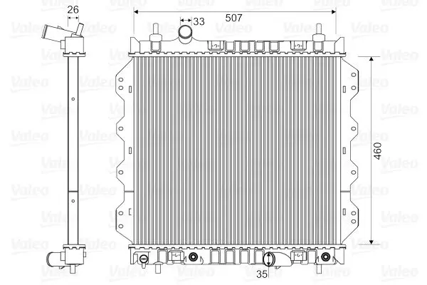 Handler.Part Radiator, engine cooling Valeo 732704 1