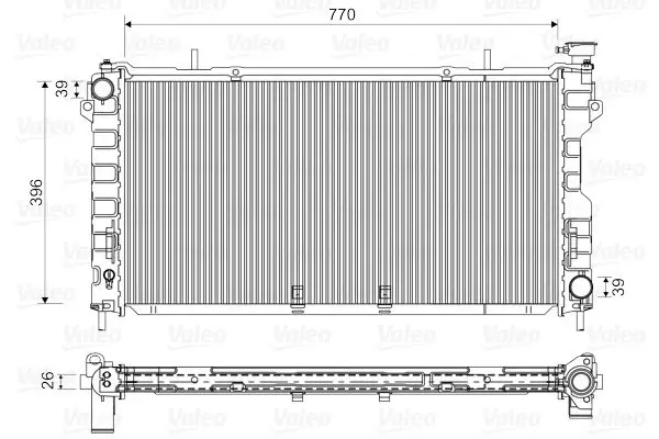 Handler.Part Radiator, engine cooling Valeo 732757 1