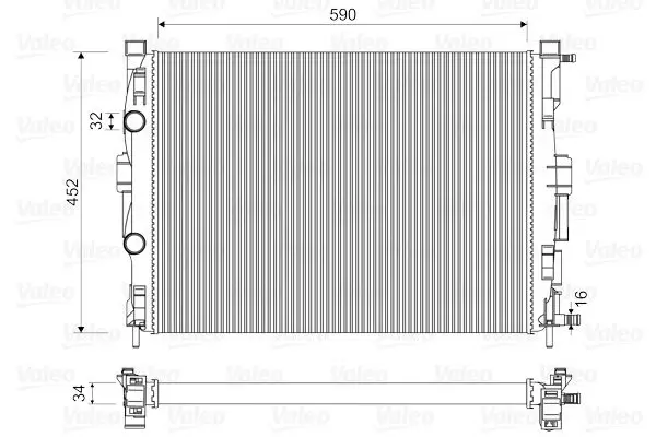 Handler.Part Radiator, engine cooling Valeo 732946 1