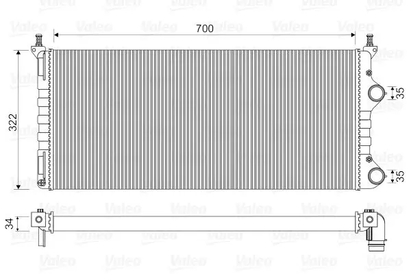 Handler.Part Radiator, engine cooling Valeo 734692 1