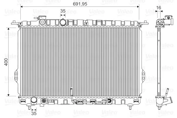 Handler.Part Radiator, engine cooling Valeo 734949 1