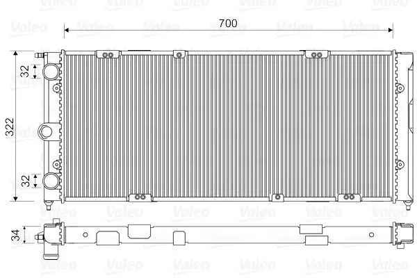 Handler.Part Radiator, engine cooling Valeo 883821 1