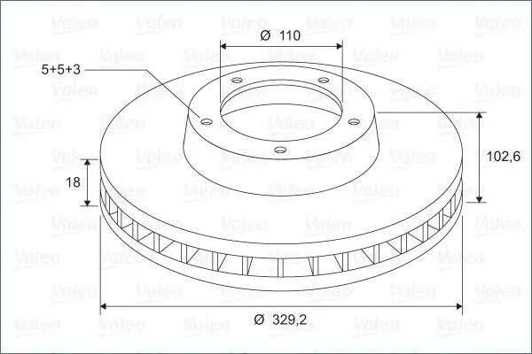 Handler.Part Brake disc Valeo 197299 2