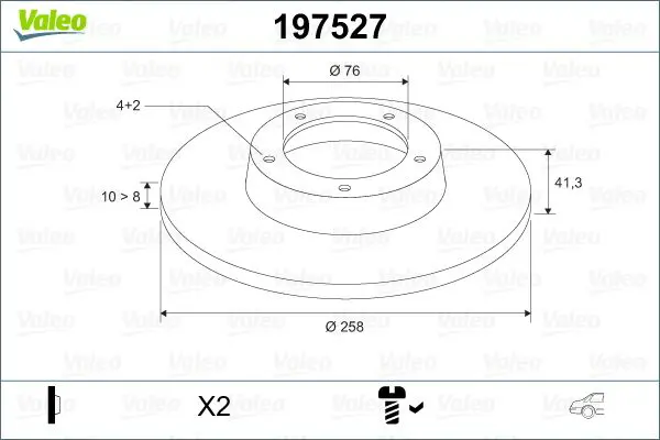 Handler.Part Brake disc Valeo 197527 1