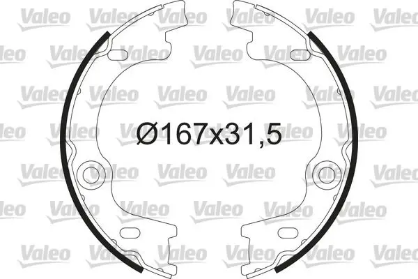 Handler.Part Brake shoe set Valeo 564212 1