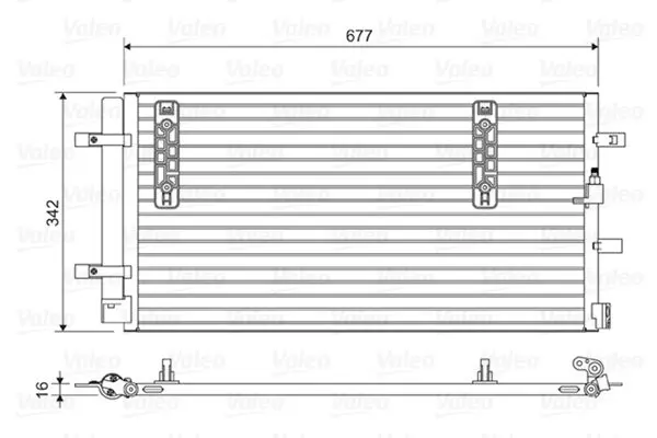 Handler.Part Condenser, air conditioning Valeo 814419 1