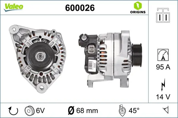 Handler.Part Alternator Valeo 600026 1