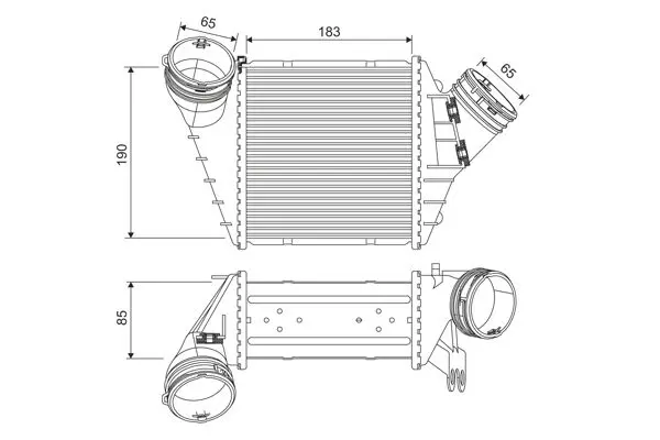 Handler.Part Intercooler, charger Valeo 817555 1