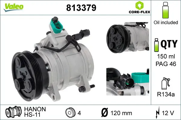 Handler.Part Compressor, air conditioning Valeo 813379 1