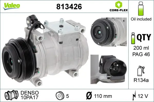 Handler.Part Compressor, air conditioning Valeo 813426 1