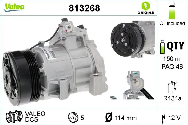 Handler.Part Compressor, air conditioning Valeo 813268 1