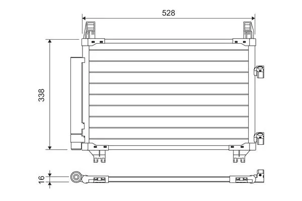 Handler.Part Condenser, air conditioning Valeo 814223 1