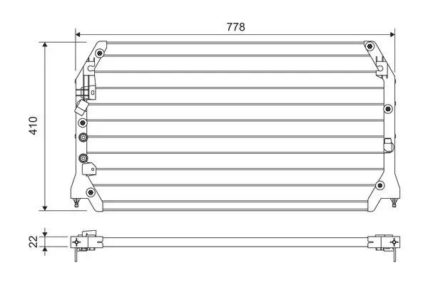 Handler.Part Condenser, air conditioning Valeo 814283 1