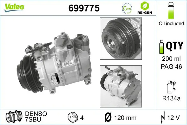 Handler.Part Compressor, air conditioning Valeo 699775 1