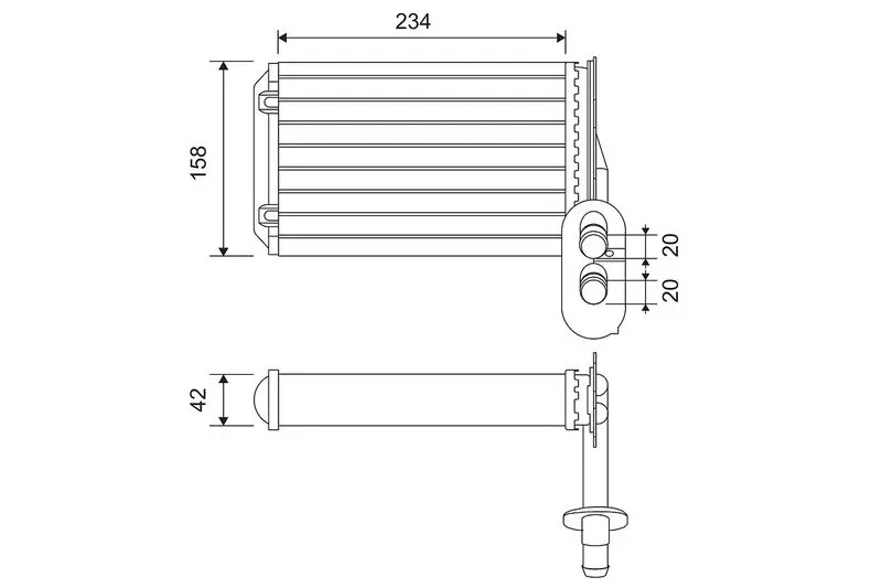 Handler.Part Heat exchanger, interior heating Valeo 812031 1