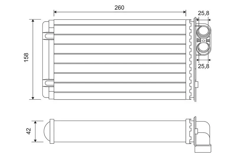 Handler.Part Heat exchanger, interior heating Valeo 812048 1