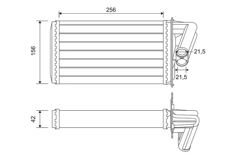 Handler.Part Heat exchanger, interior heating Valeo 812113 1