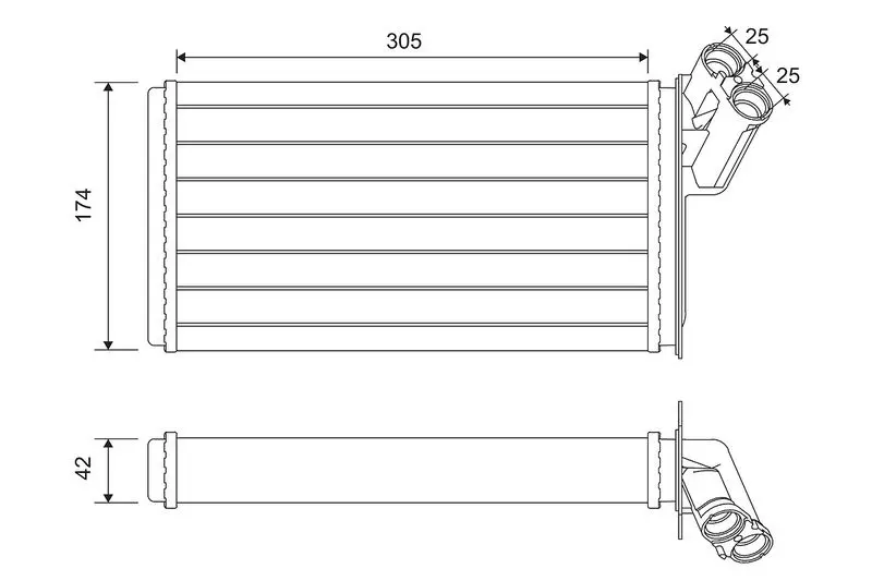 Handler.Part Heat exchanger, interior heating Valeo 812116 1