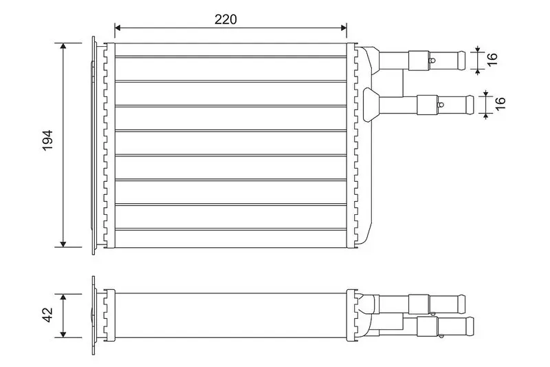 Handler.Part Heat exchanger, interior heating Valeo 812141 1