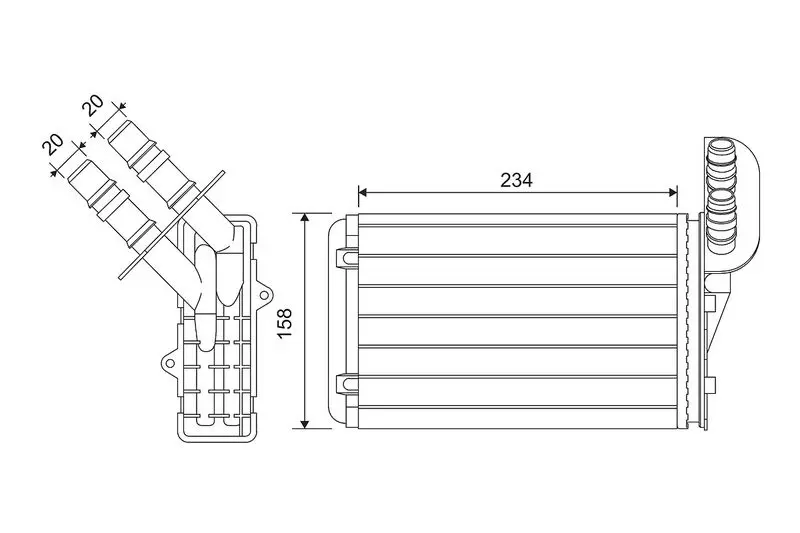 Handler.Part Heat exchanger, interior heating Valeo 812169 1