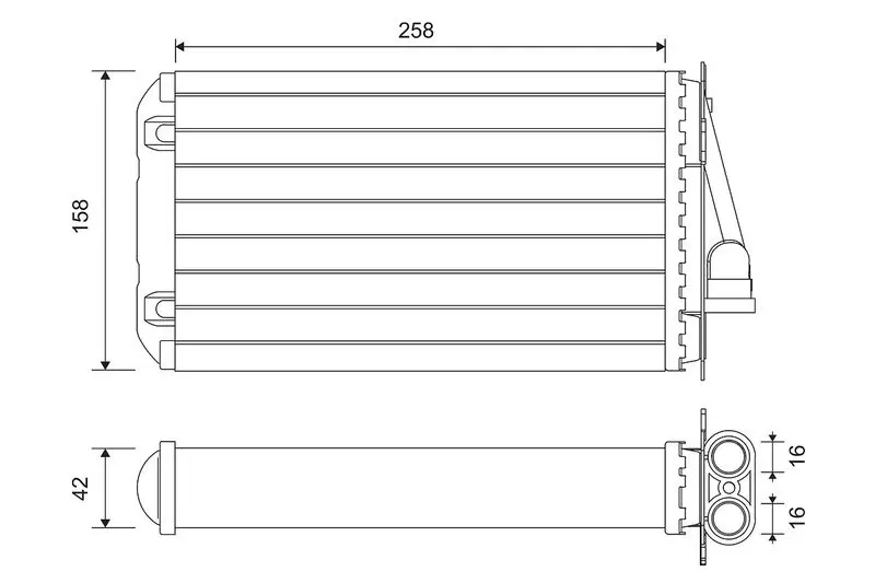 Handler.Part Heat exchanger, interior heating Valeo 812194 1