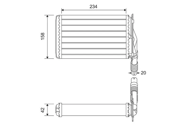 Handler.Part Heat exchanger, interior heating Valeo 812223 1