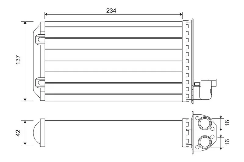 Handler.Part Heat exchanger, interior heating Valeo 883965 1