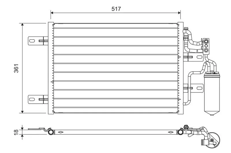 Handler.Part Condenser, air conditioning Valeo 814014 1