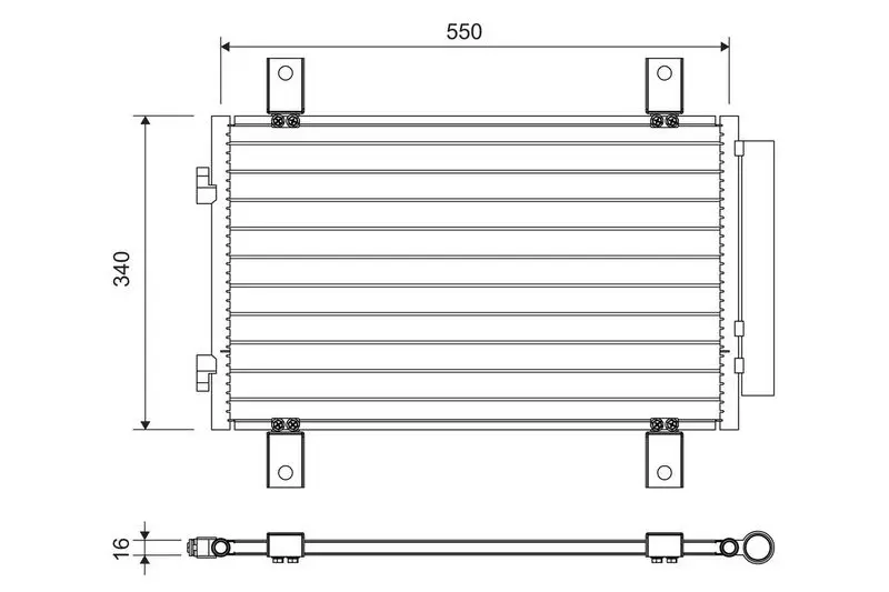 Handler.Part Condenser, air conditioning Valeo 814081 1