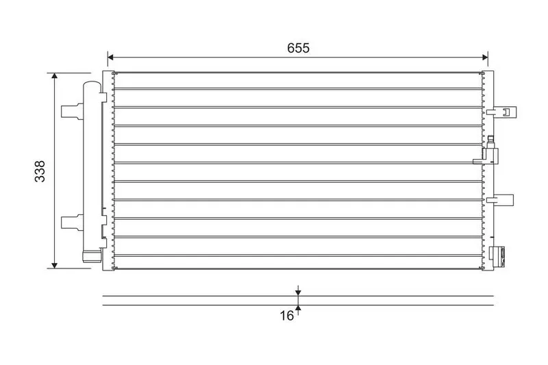 Handler.Part Condenser, air conditioning Valeo 814370 1