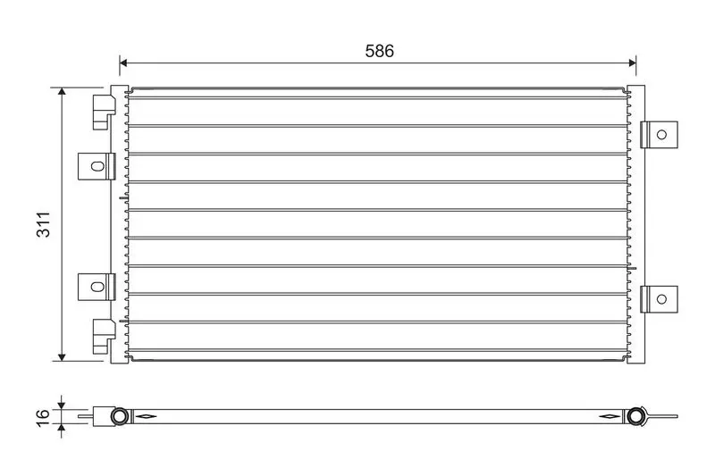 Handler.Part Condenser, air conditioning Valeo 818006 1