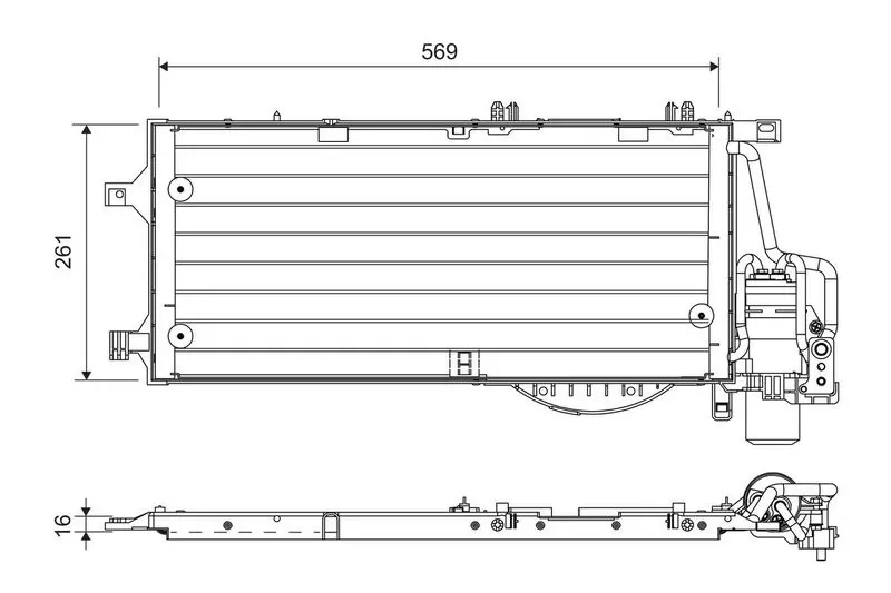 Handler.Part Condenser, air conditioning Valeo 818118 1