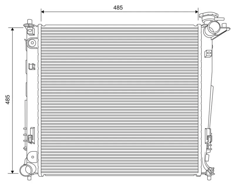 Handler.Part Radiator, engine cooling Valeo 701629 1