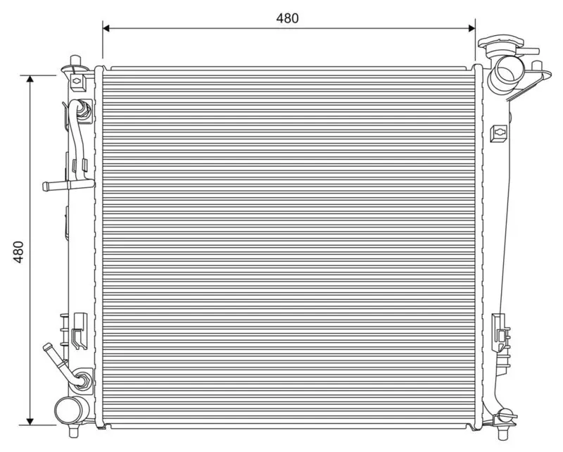 Handler.Part Radiator, engine cooling Valeo 701630 1