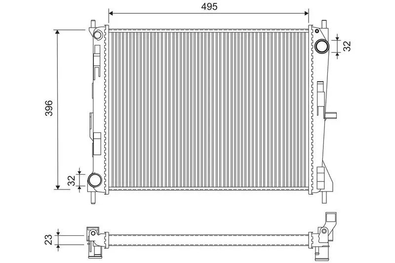 Handler.Part Radiator, engine cooling Valeo 732903 1